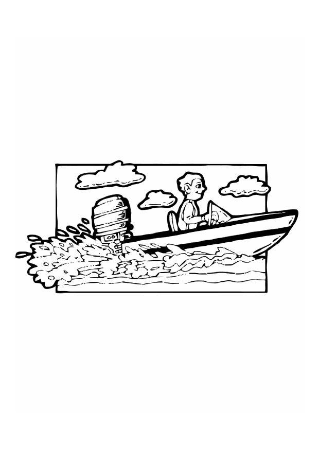 Coloriage bateau A  grande vitesse